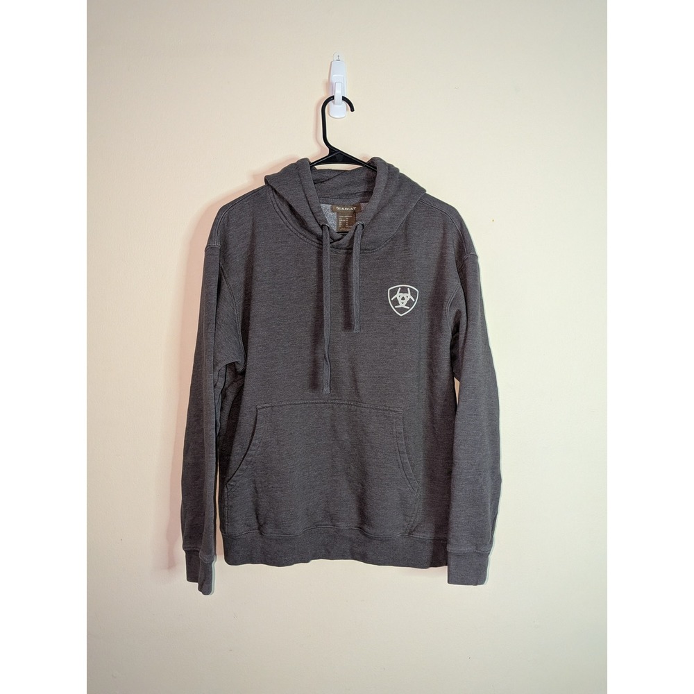 Ariat Mens Camo Corps Hoodie Charcoal Grey Graphic Sweatshirt 10046508 Medium